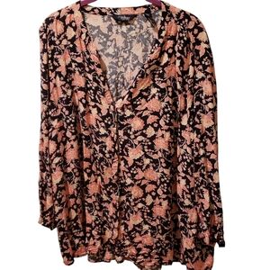 Floral V-Neck Blouse